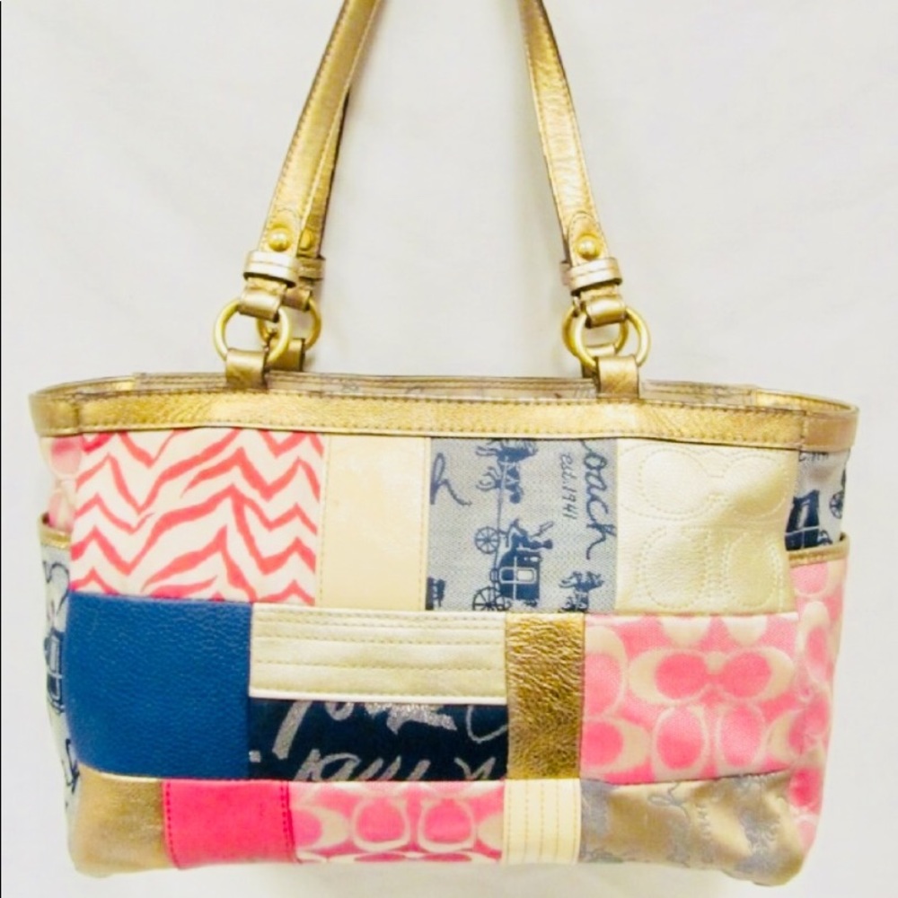 Coach Multicolor Patchwork Shoulder Bag Authentic - image 3